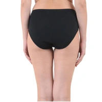 InnerFeel Comfy Snazzy Way Just My Size Women's Plus Size Tagless Black Cotton Panties(Pkt of 2) - L, Black
