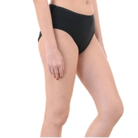 InnerFeel Comfy Snazzy Way Just My Size Women's Plus Size Tagless Black Cotton Panties(Pkt of 2) - L, Black