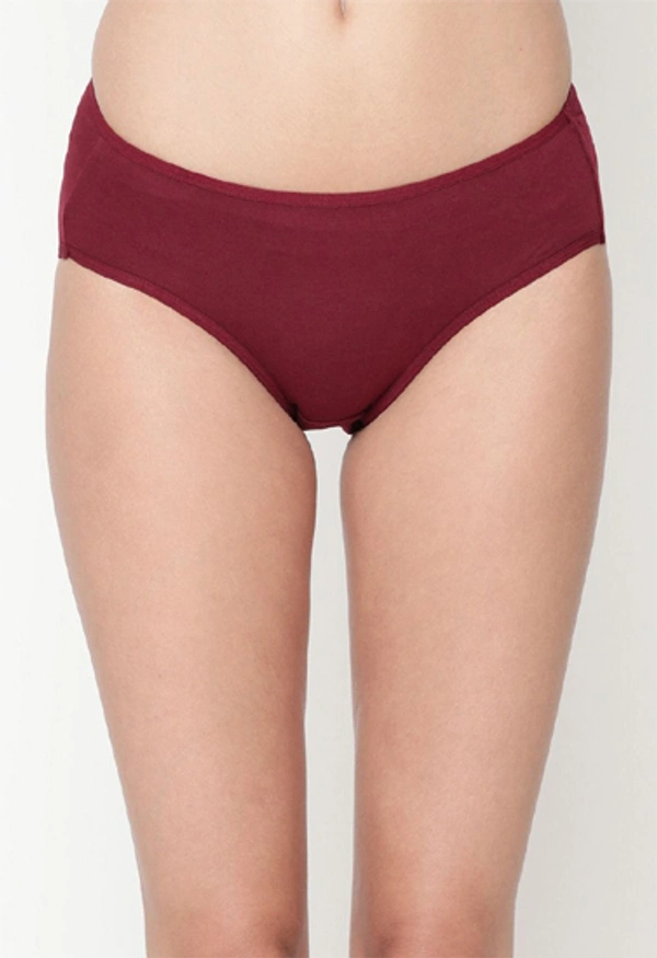 InnerFeel Comfy Snazzy Way Women's Best Fitting Plus Size Maroon Cotton Panties(Pkt of 2) - L, Light Coral Maroon