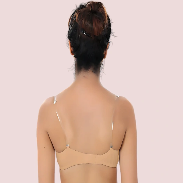 InnerFeel ♥Cool Creamy Transparent Strap Bra(Pk Of 2) - 32