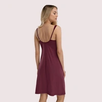 InnerFeel Cute silky sexy babydoll nightwear - M, Burgundy