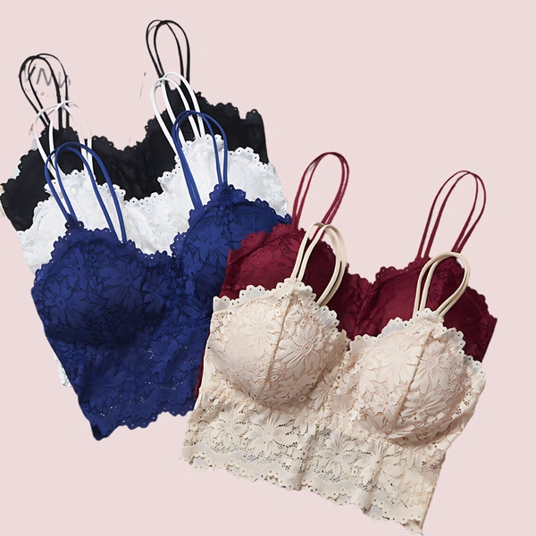 InnerFeel Cute Stretch lace bralette Bra top (Pack of 2)