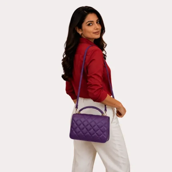 Inner Feel Royal Amethyst Quilted Luxe Handbag
