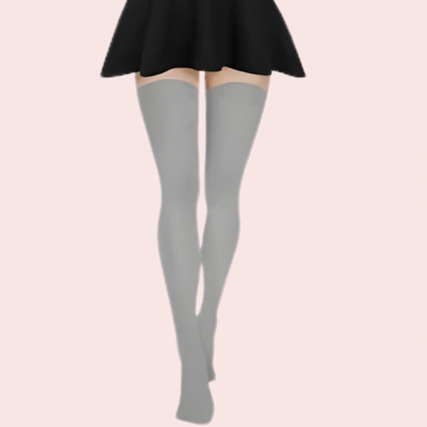 InnerFeel Dual-Shade Thigh-High Sheer Stockings – Pack of 2 (Grey & Black)