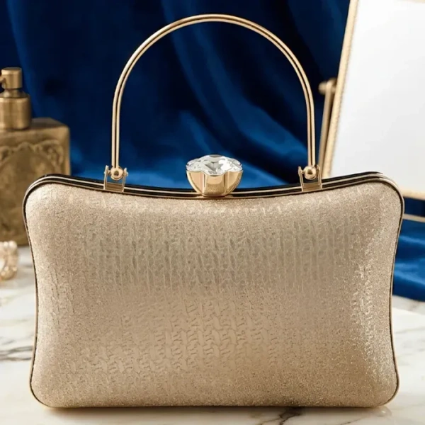 Inner Feel Champagne Glow Luxe Evening Clutch Bag