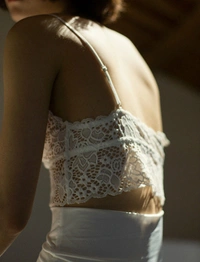InnerFeel Elegant signature lace wirefree bralette - White, 30