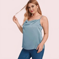 InnerFeel Elegant Silk Cami Slip for All-Day Comfort - 5XL, Grey