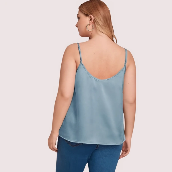 InnerFeel Elegant Silk Cami Slip for All-Day Comfort - 5XL, Grey