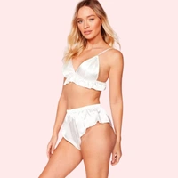 InnerFeel Fleur de Soie Pure Silk Satin Bra Set - L