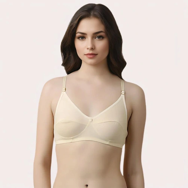 InnerFeel French Daina 2-Pack Beige Cotton Comfort Bra - 32 A