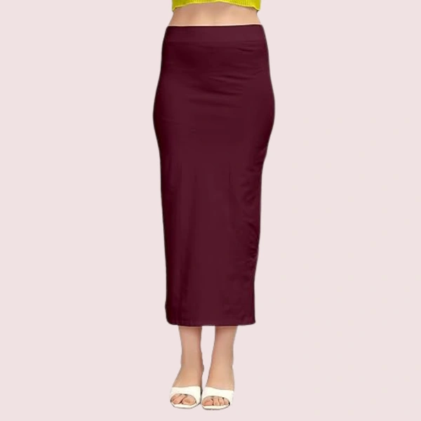InnerFeel French Daina Cotton Shapewear Petticoat for Sarees - XXL, Wine