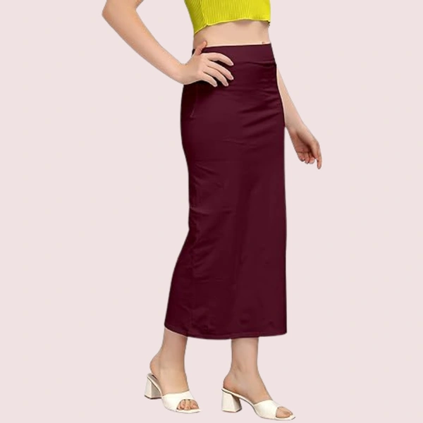 InnerFeel French Daina Cotton Shapewear Petticoat for Sarees - XXL, Wine