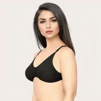InnerFeel French Daina Essential Black: 2 Bras and 2 Panties Combo Set - 32 A