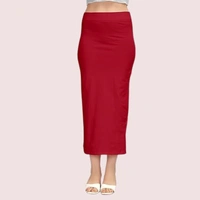 InnerFeel French Daina Smooth Curve Cotton Petticoat Shaper - XL, Maroon