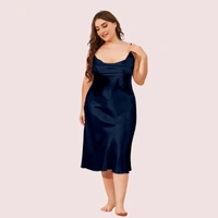 InnerFeel Glamour Satin Cowl Dress – Plus Size