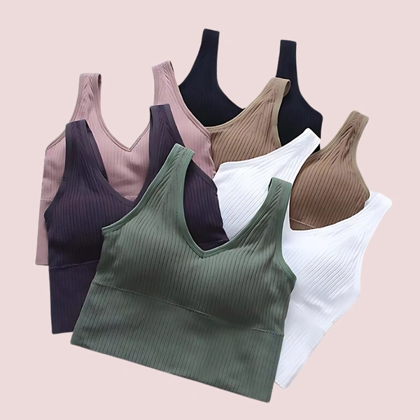 InnerFeel High impact padded longline sports bra (2 Pack ) - 32B, Assorted