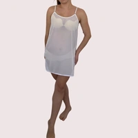 InnerFeel High Street Fully See-Through Mesh Babydoll Nightwear - L, White