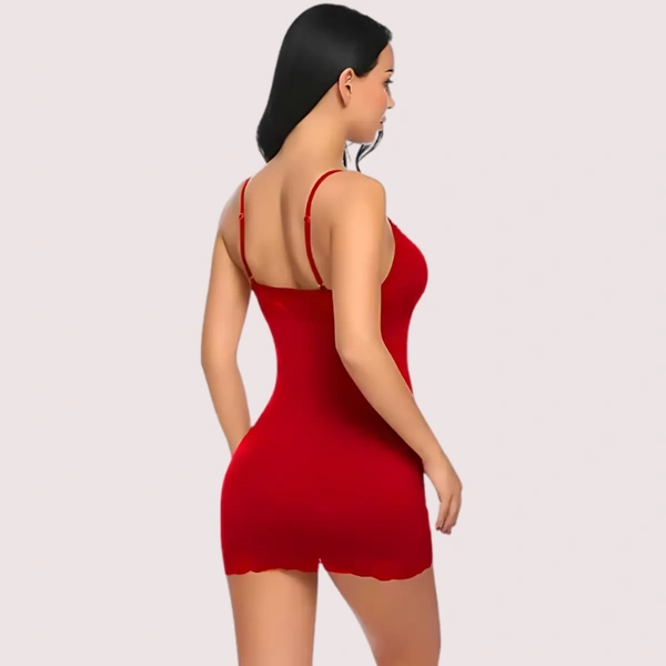 InnerFeel Intimate Red Nightwear for Women - M, Coral Red