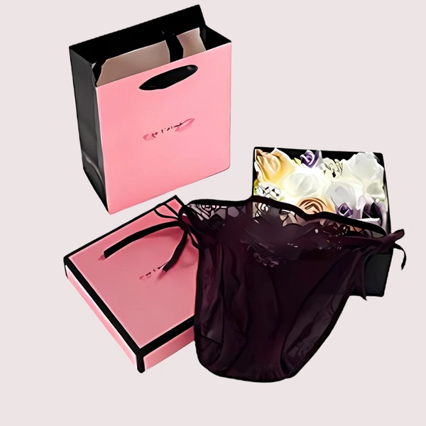 InnerFeel Lace Brief + String Lace Panties Gift Box - M, Multi Color