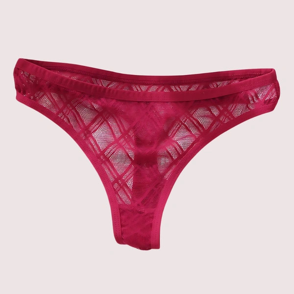 InnerFeel Ladies Low Waist Mesh Hollow Lace Panties - M, Assorted