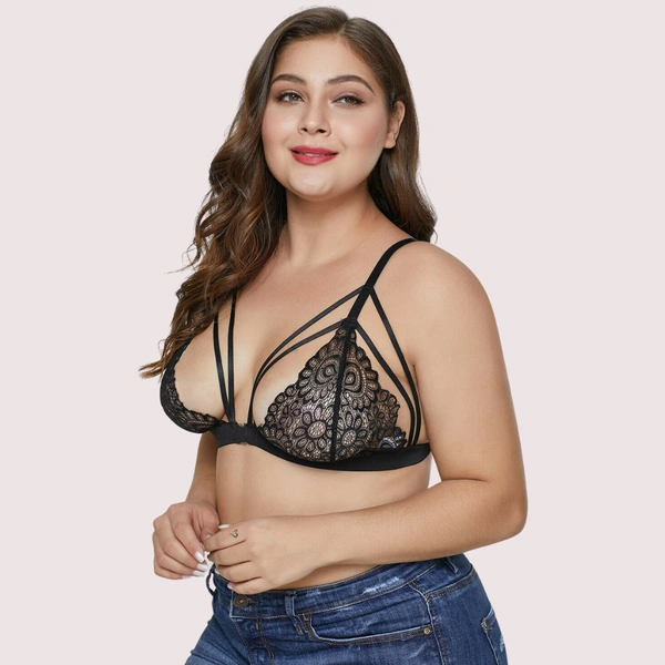 InnerFeel Lunar Allure Sheer Bra & Panty Duo - 2XL