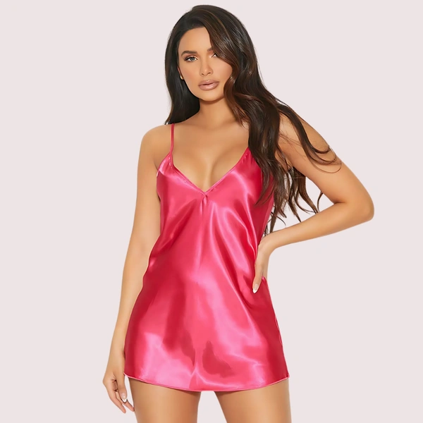 InnerFeel Luxe Pink Silk Cami – French Daina - 3XL, As Per Product Image