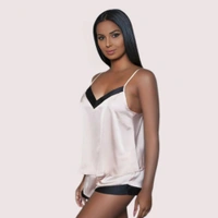 InnerFeel Luxe Silk Satin Cami & Shorts Set - 5XL, White