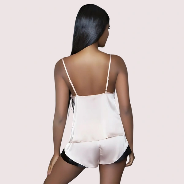 InnerFeel Luxe Silk Satin Cami & Shorts Set - 5XL, White