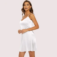 InnerFeel Luxe Silken Adjustable Slip Dress - L, Shiny white