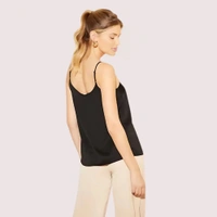 InnerFeel Luxurious Women's Camisole Top - M, Dark Black