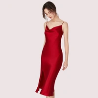 InnerFeel Luxurious Women's Silk Satin Sleepwear Nightdress - M, White