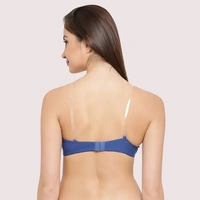 InnerFeel Luxuriously Stretchable Tube Bra for Women - Solid Blue, 32