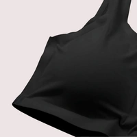 InnerFeel Luxury Padded Seamless Laser Cut Sports Bra - 34 B, Dark Black