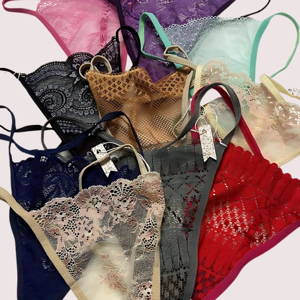 InnerFeel Mega offer 6 Pack Random Color Thongs G String - S, Assorted