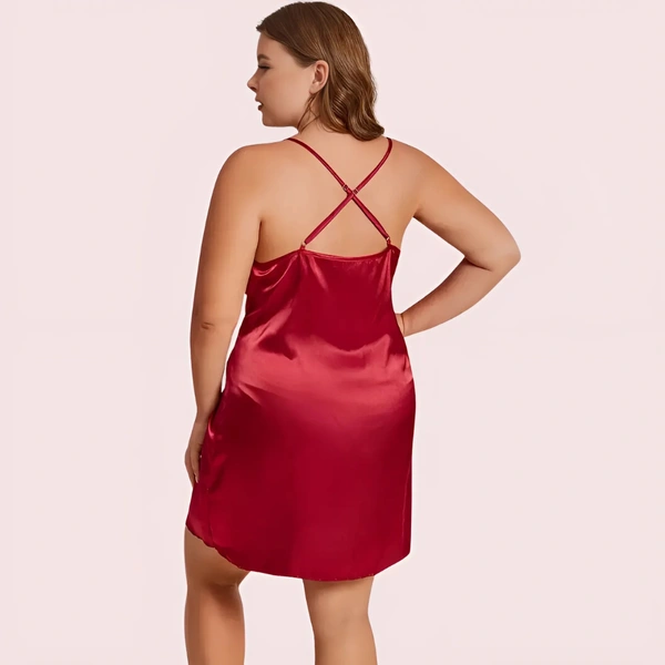 InnerFeel Midnight Grace Criss-Cross Back Nightdress – Plus Size
