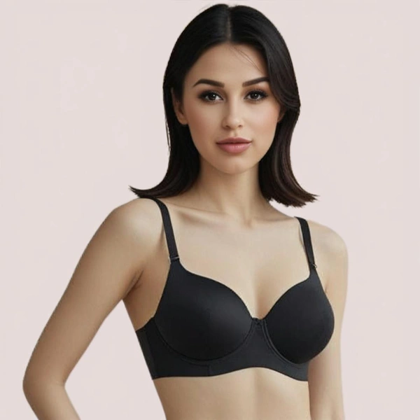 InnerFeel Midnight Lift – Black Padded Non-Wired Push-Up Bra - 30 A