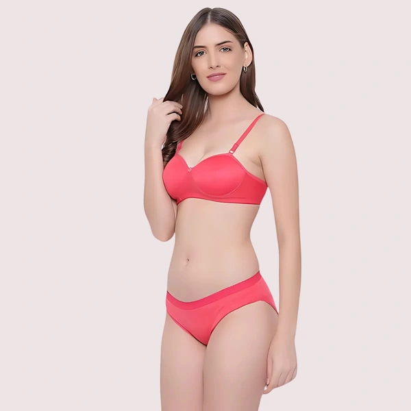 InnerFeel Non-Wired Cotton Push-Up Bra Panty for Women (2 pack) - 30, assorted