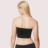 InnerFeel Non-Wired Seamless Tube Bra Panty Set for Daily Wear - Dark Black, 32B