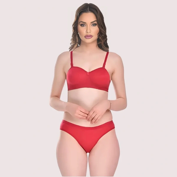InnerFeel Padded Cotton Bra Panty Set for a Seductive Look (2 pack) - 30, assorted