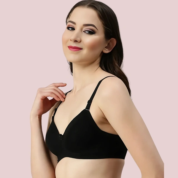InnerFeel Passion Plunge – Black Seamless Padded Bra - 30 A