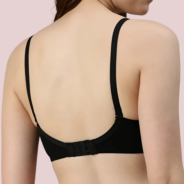 InnerFeel Passion Plunge – Black Seamless Padded Bra - 30 A