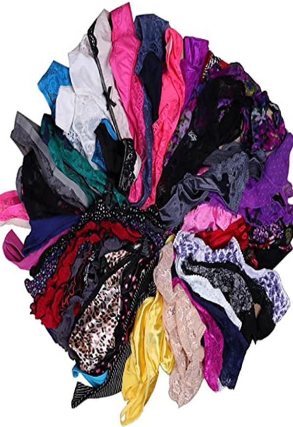 InnerFeel Pk of 8: Variety Women G-String Thong Panties - XL, Assorted
