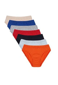 InnerFeel Plain Comfy Pack Of Seven Bikini Briefs - XL, Assorted
