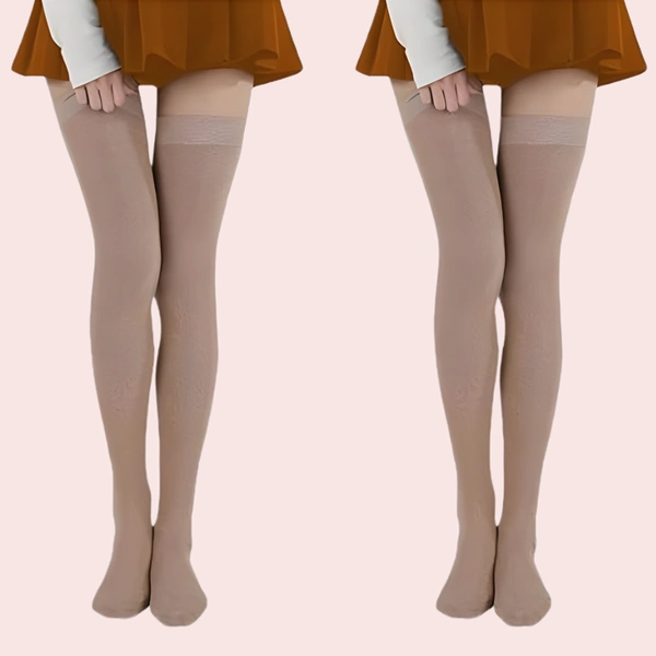 InnerFeel Premium Sheer Nude Stockings – Pack of 2 (Ultra Soft & Stretchable)