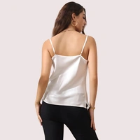 InnerFeel Premium Silk Cowl Neck Camisole for Layering - L, Off White