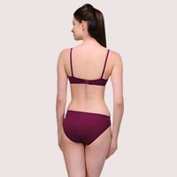 InnerFeel "Pure" Cotton Purple Bra Panty Set