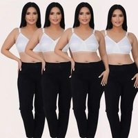 InnerFeel PureBreeze 4-Pack – White Cotton Bras for Summers - 36 B