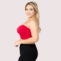 InnerFeel Red Hot Tube Bandeau Bra Top for Women - Red Wine, 30B