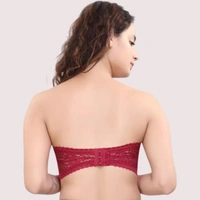 InnerFeel RelaxedFit Stretchable Wirefree Bralette for Effortless Style - Red Wine, 32