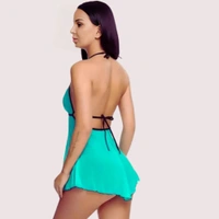 InnerFeel Sensual lace Babydoll Nightdress - M, As Per Product Image